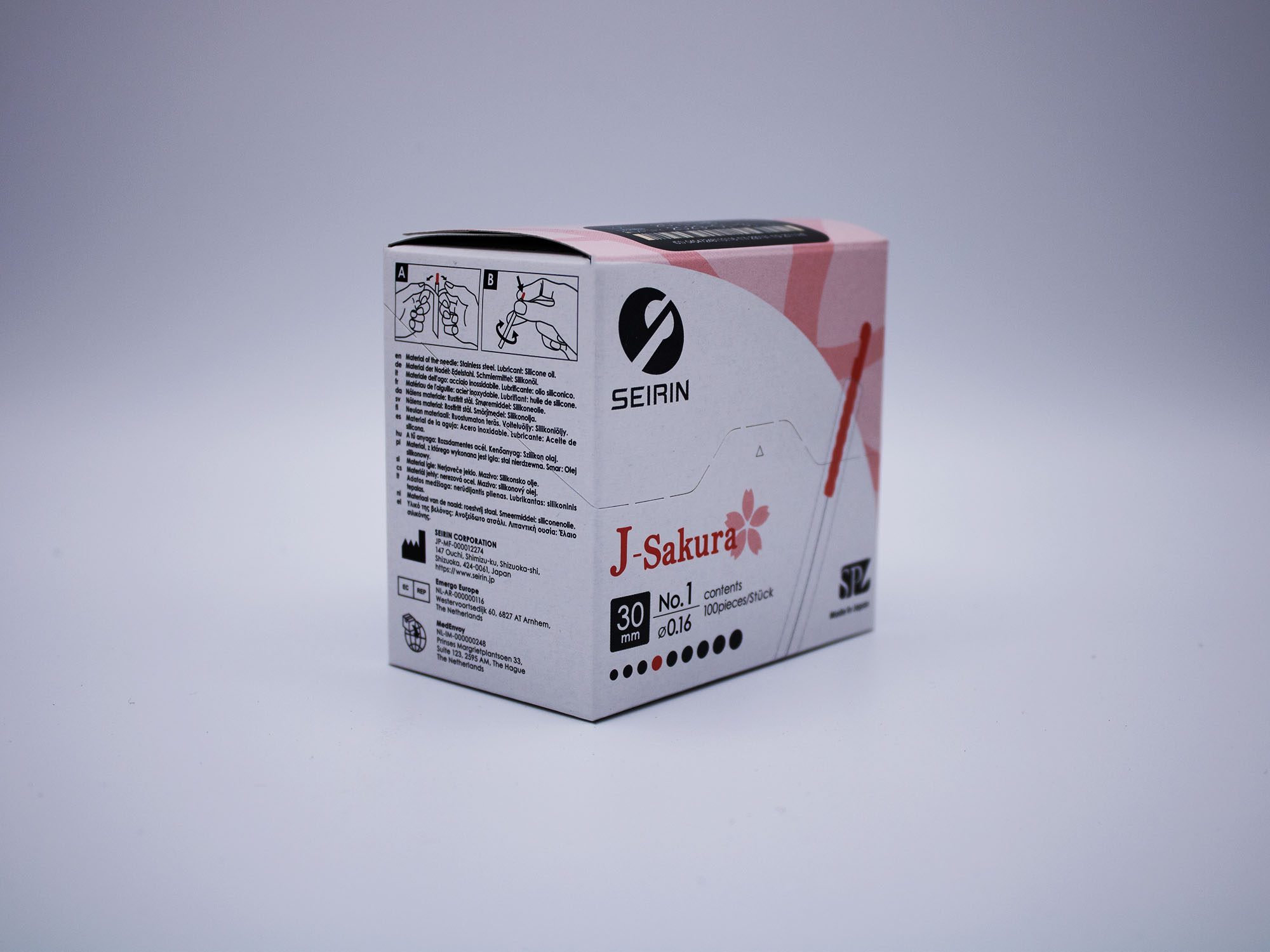 Seirin-Nadel J-Typ, 0,25x40 mm