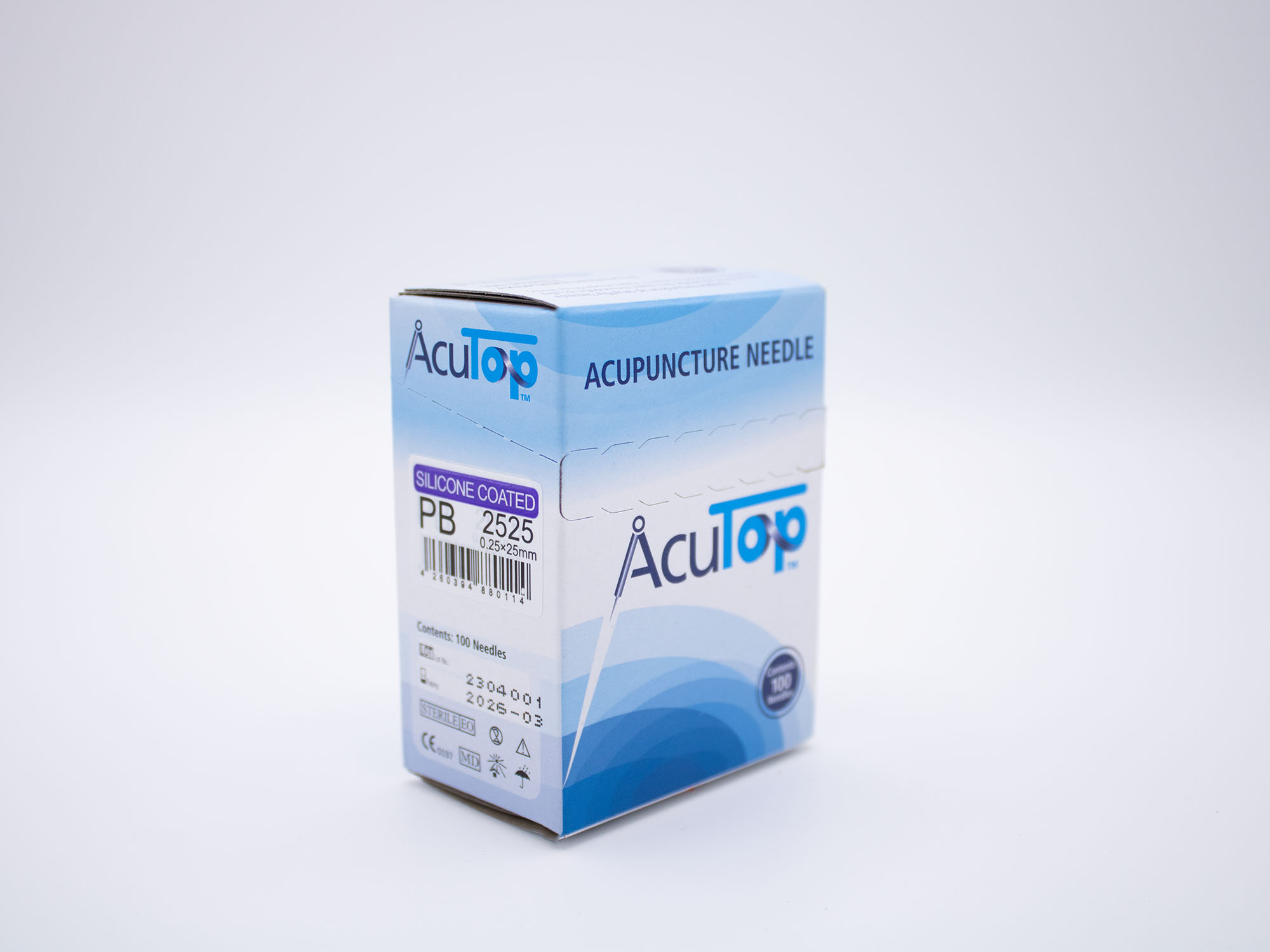 AcuTop PB Akupunkturnadel, 0,25x25 mm,100 Stck.