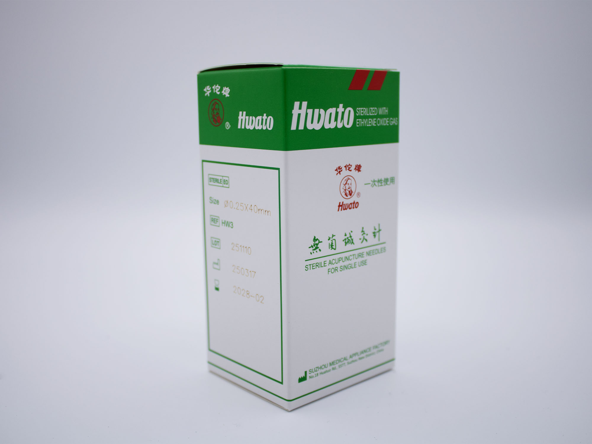 HWATO-Akupunkturnadel, 0,25 x 40 mm