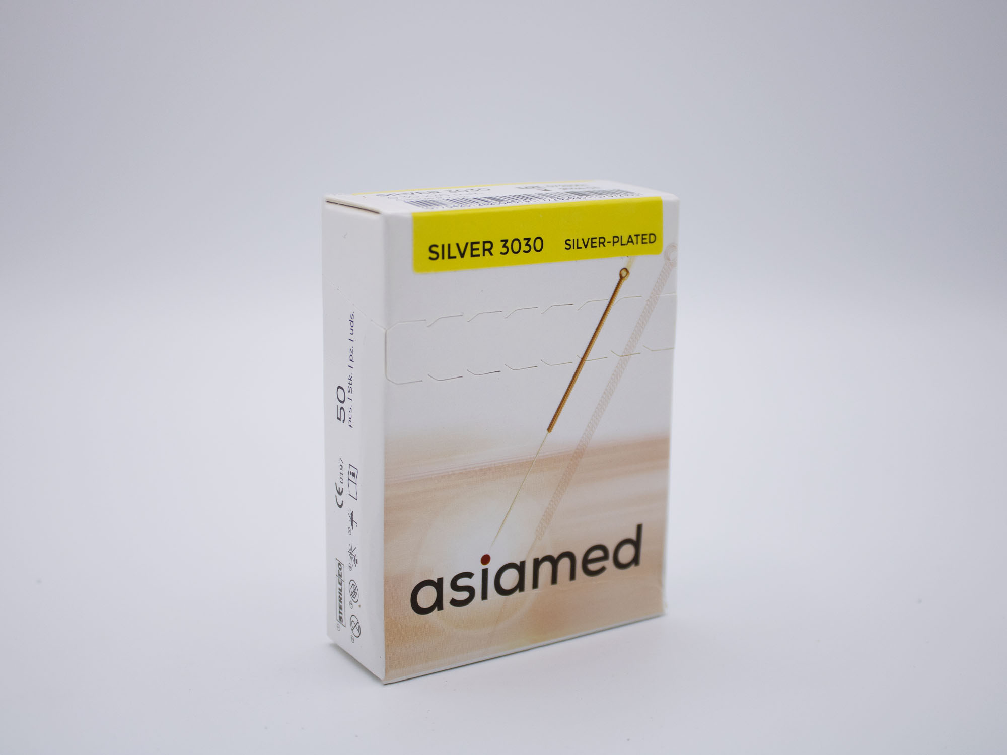 Asia-med SILBER 0,30x30 mm, 50 St., (gelb) No. 036