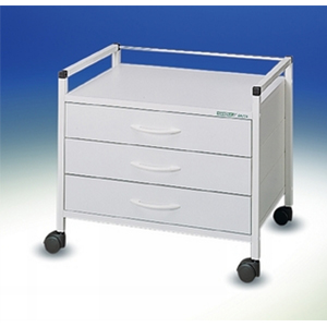 Unterfahrwagen 08/16, weiß lackiert, 3 Schubladen