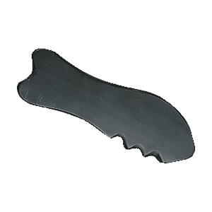 Gua Sha Schaber Fischformaus schw. Horn, 14x4,5 cm