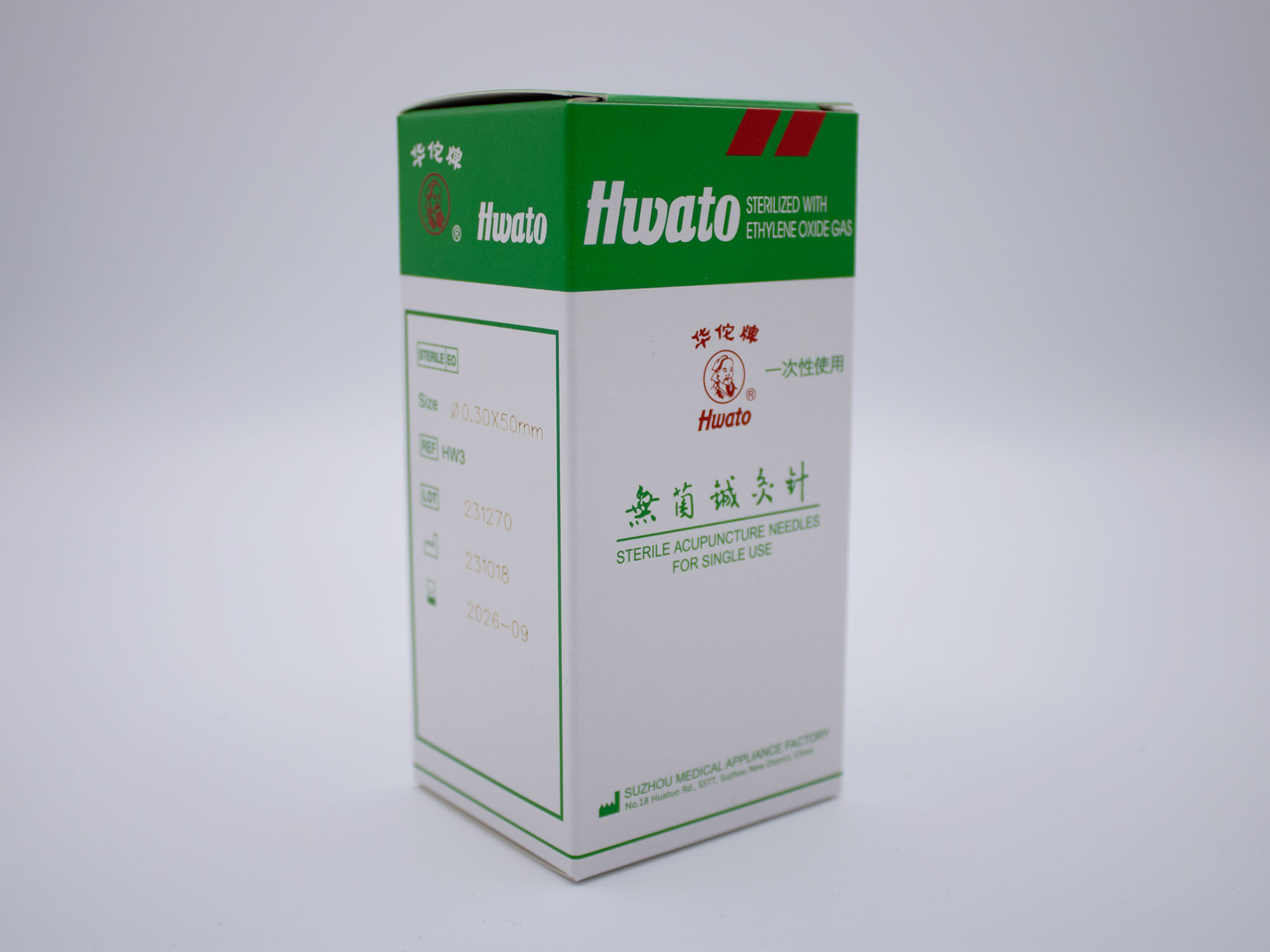 HWATO-Akupunkturnadel, 0,30 x 50 mm