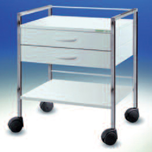 Vielzweckwagen Variocar, verchromt, 2 Schubladen